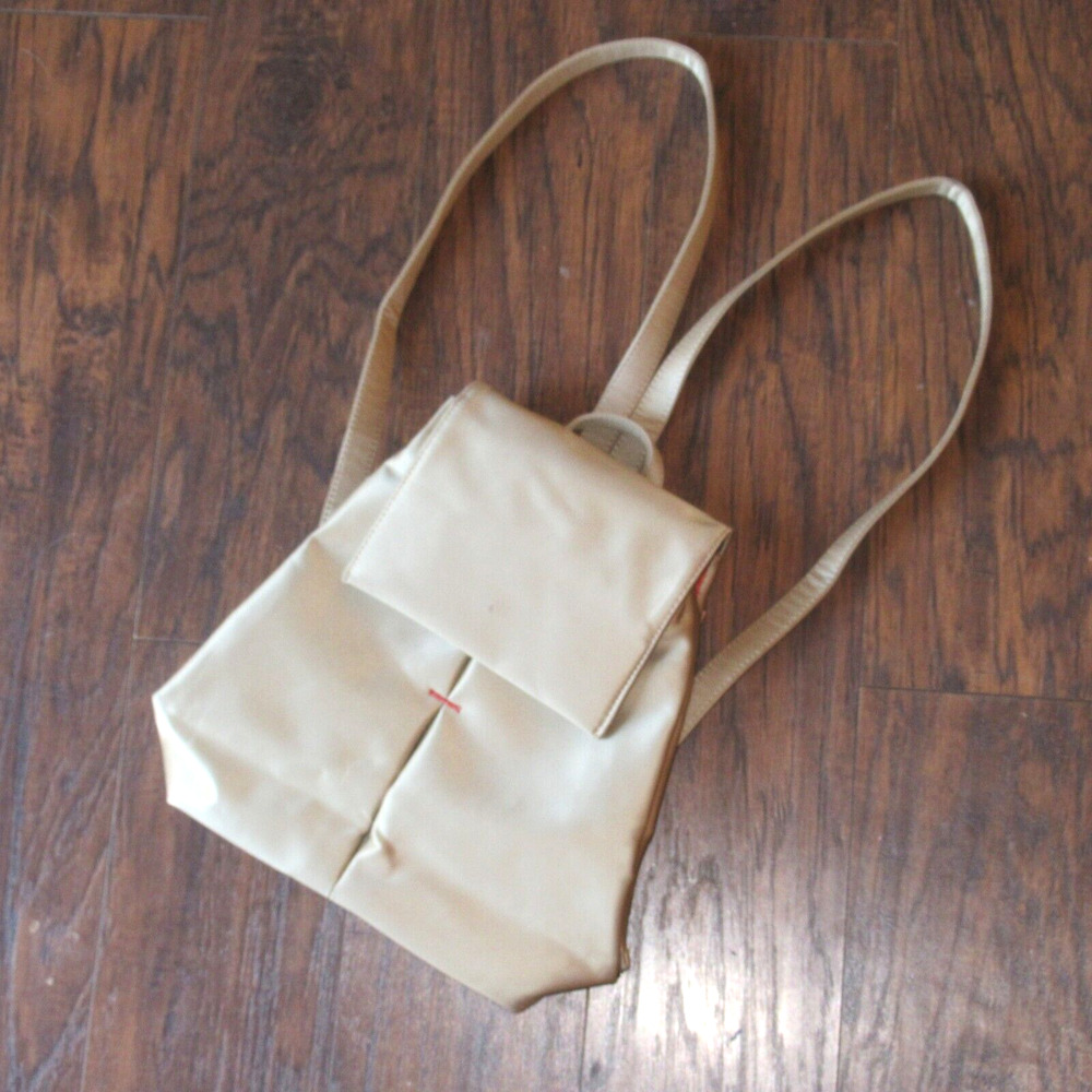 Marie France Backpack Handbag Women Small Oyster Satin Lined Purse Shoulder Bag